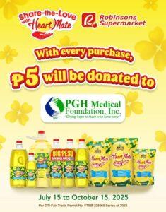 Heart Mate Canola Oil Supports PGH Patients 1 0728.37 Heart Mate Canola Oil Supports PGH Patients