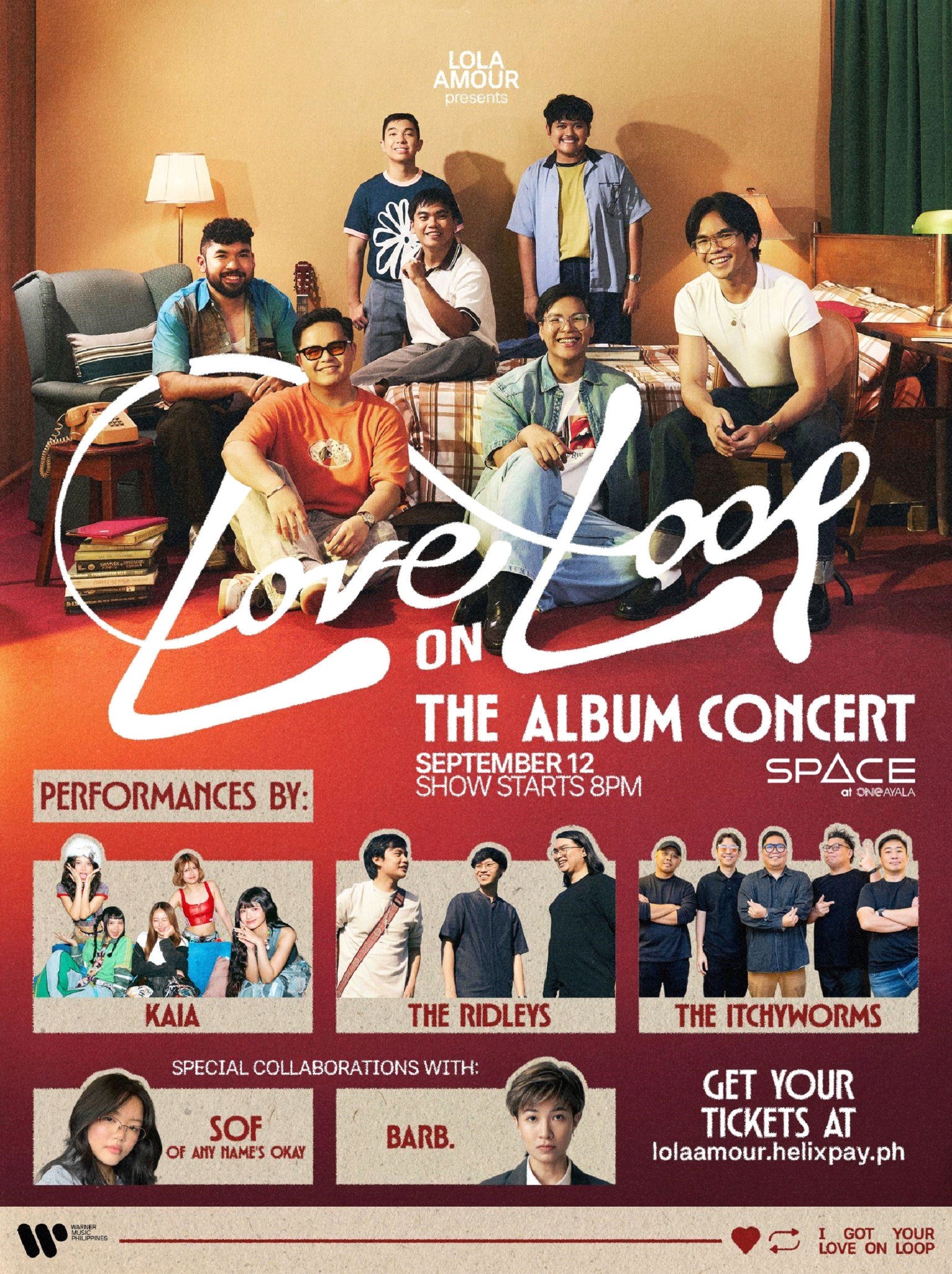 Lola Amour Announces “Love on Loop” Concert Featuring KAIA, Itchyworms, and The Ridleys, with More to Be Announced 2 Poster w guests small Lola Amour Announces “Love on Loop” Concert Featuring KAIA, Itchyworms, and The Ridleys, with More to Be Announced