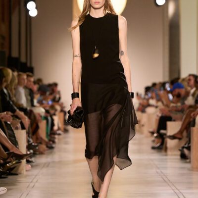 SS26 Michael Kors Look 2 Michael Kors PRs - Global Brand Ambassador JC-T, SS26 Collection, VIPs at the SS26 Runway Show