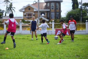 Coach Lily Juggling Drills AIA Philippines Brings World-Class Football Clinic to Iloilo Students