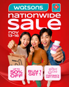 Watsons November Nationwide Sale Vertical Watsons Nationwide Sale Is Back: Big Savings on Health and Beauty!