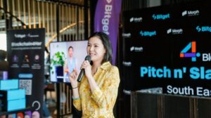 Gracy Chen CEO of Bitget sharing about Blockchain4Her in a Bitget event Empowering Women in Web3: Bitget Backs Education-Led Growth in PH