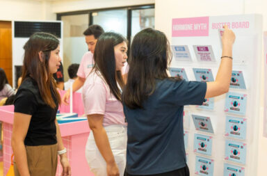 PWU students explore interactive activity booths featuring health beauty and wellness experiences making learning about womens self care both fun and engaging Watsons launches Women's University Tour to empower young Filipinas with wellness education