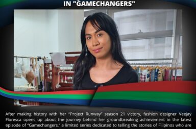 Photo Release Veejay Floresca on Gamechangers Veejay Floresca Shares Historic ‘Project Runway’ Journey in ‘Gamechangers’