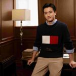 ZHOU GUANYU WEARING FLAG CREWNECK SWEATER Tommy Hilfiger Welcomes Yosh Yu As Guest In Residence For Fall 2026