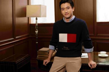 ZHOU GUANYU WEARING FLAG CREWNECK SWEATER Tommy Hilfiger Welcomes Yosh Yu As Guest In Residence For Fall 2026